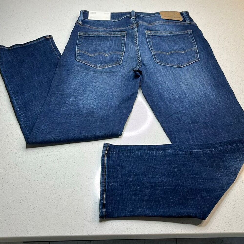 NWT American Eagle Airflex+ Original Straight Dark Indigo Stretch Jeans Denim Pa
